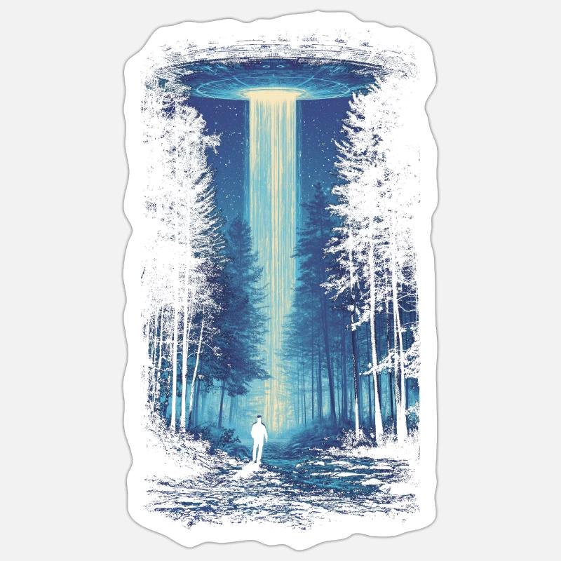 UAP Encounter - Sticker size S (10 x 10 cm) - white matte