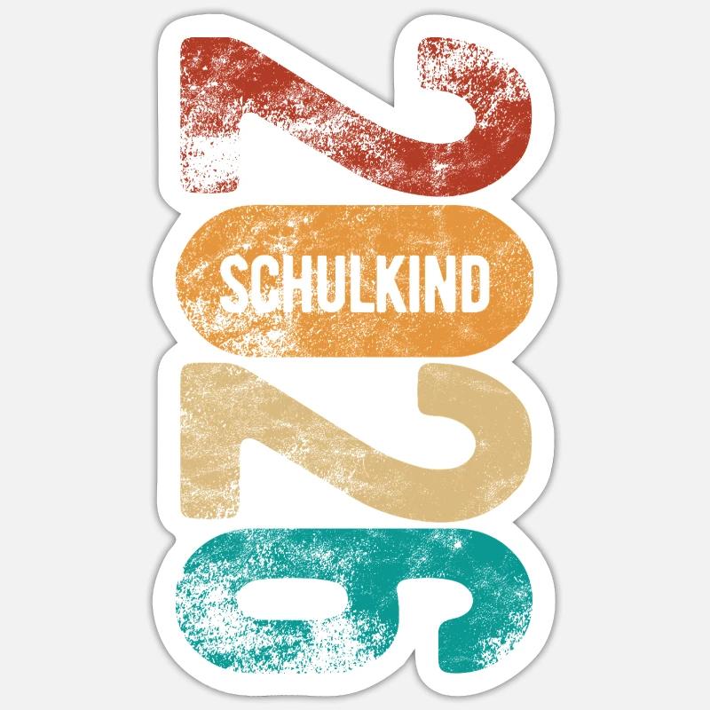 Schulkind 2026 - Einschulung - Erstklässler - Sticker Größe S (10 x 10 cm) - Mattweiß