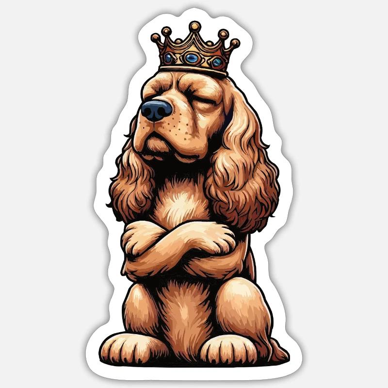 Cocker Spaniel Cockerhund Cocker Spaniel Besitzer - Sticker Größe S (10 x 10 cm) - Mattweiß