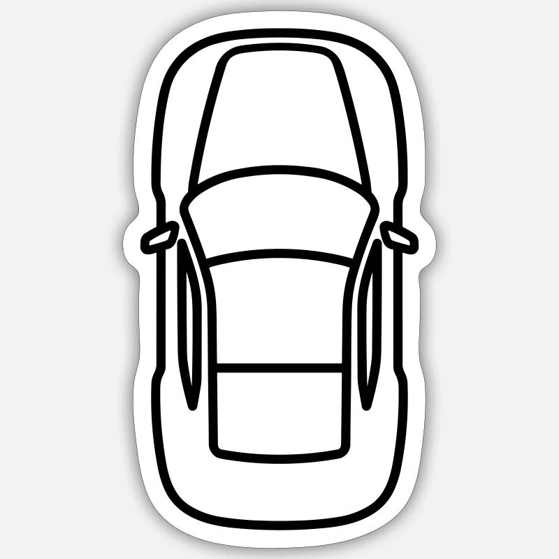 Car - Sticker size S (10 x 10 cm) - white matte