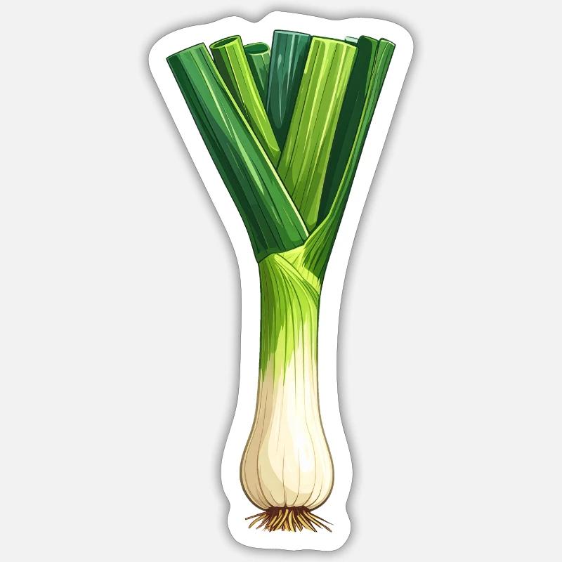 Leeks / Leeks - Sticker size S (10 x 10 cm) - white matte