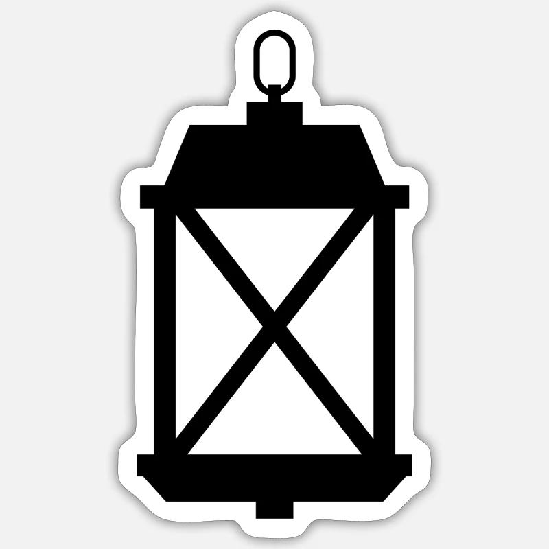 lantern - Sticker size S (10 x 10 cm) - white matte
