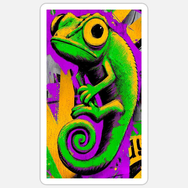 chameleon Sticker size S (10 x 10 cm)