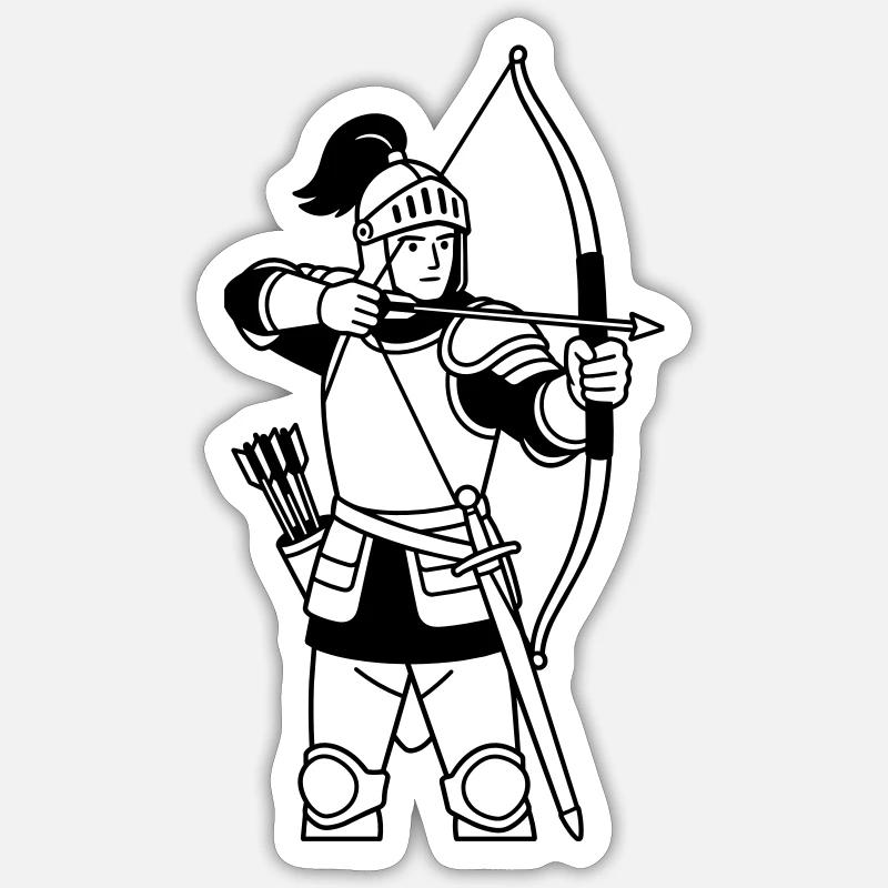 Schütze - Sticker Größe S (10 x 10 cm) - Mattweiß