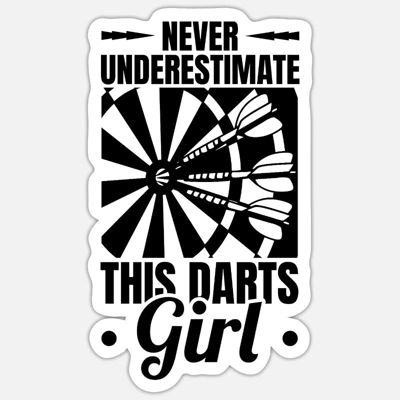 Darts player - Sticker size S (10 x 10 cm) - white matte