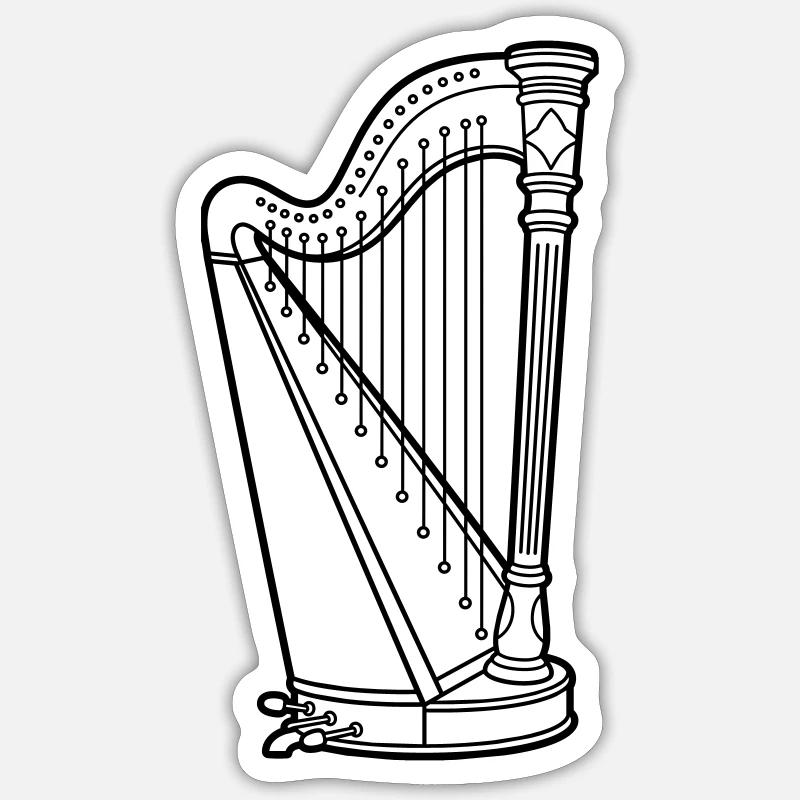 Harpe Sticker taille S (10 x 10 cm)