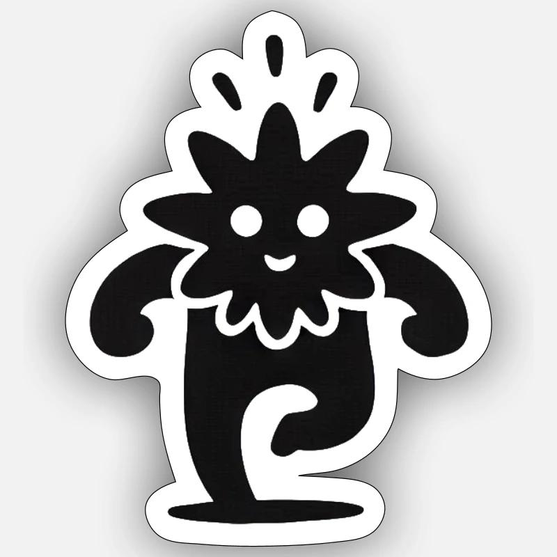 Soleil - Sticker taille S (10 x 10 cm) - blanc mat