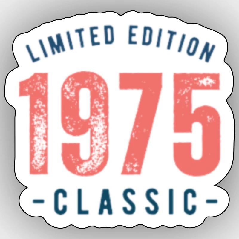 Édition limitée 1975 - Sticker taille S (10 x 10 cm) - blanc mat