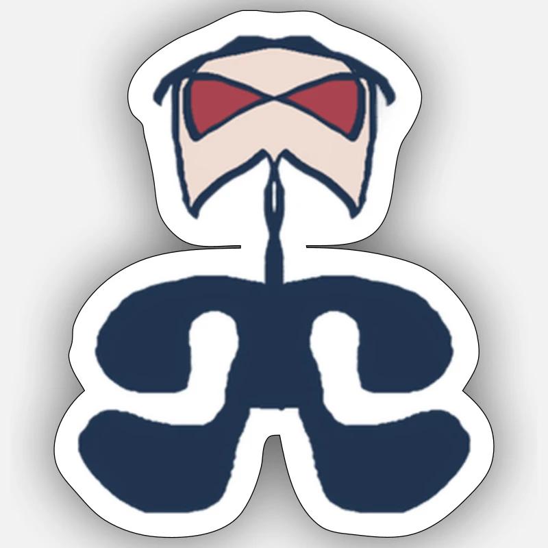 Étranger - Sticker taille S (10 x 10 cm) - blanc mat