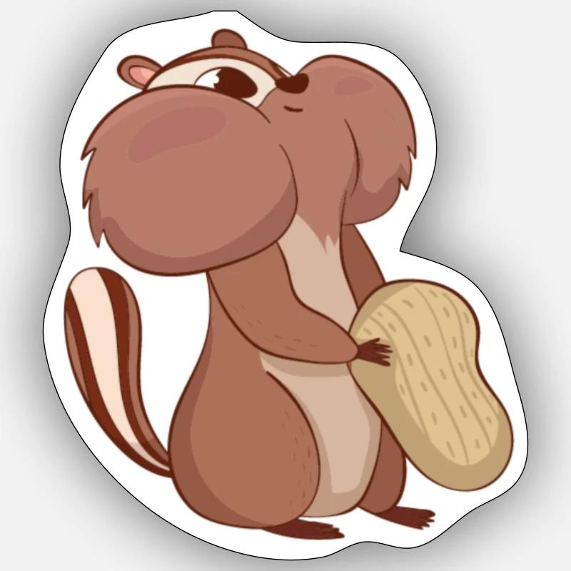 Chipmunk Streifenhörnchen Sticker Größe S (10 x 10 cm)