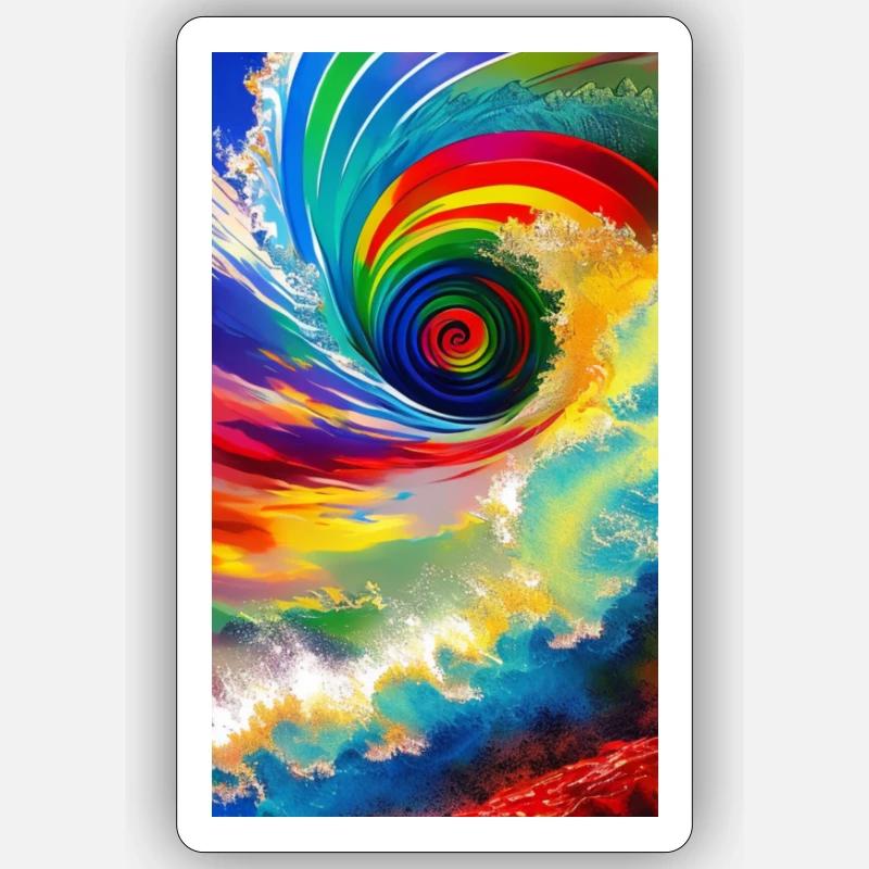 Bunte Spirale Universum Sticker Größe S (10 x 10 cm)