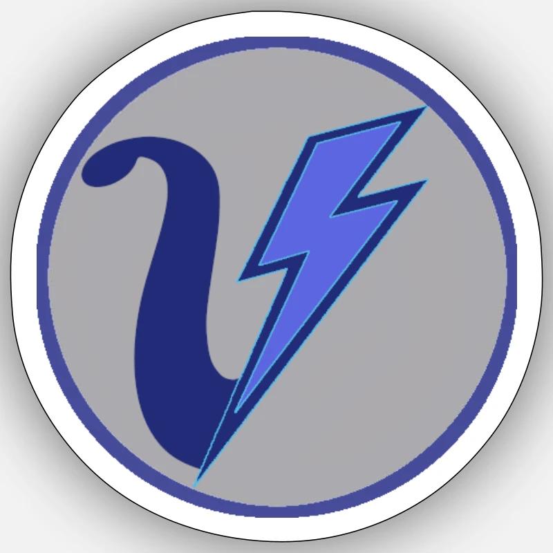 VoltVibes Logo - Sticker Größe S (10 x 10 cm) - Mattweiß