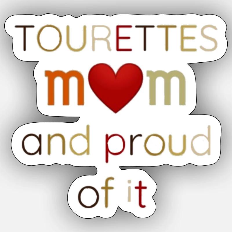 Tourettes mom - Sticker taille S (10 x 10 cm) - blanc mat