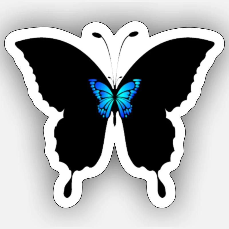 Farfalla - Sticker formato S (10 x 10 cm) - bianco opaco