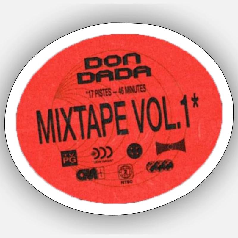 Don dada Mixtape Sticker taille S (10 x 10 cm)