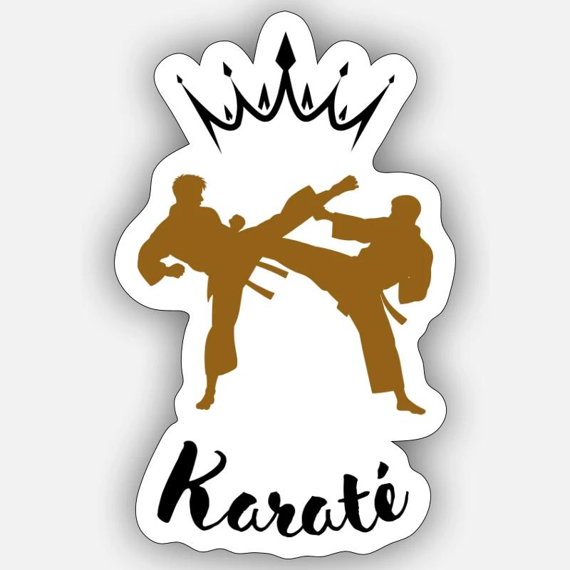 Karatekampf - Sticker Größe S (10 x 10 cm) - Mattweiß