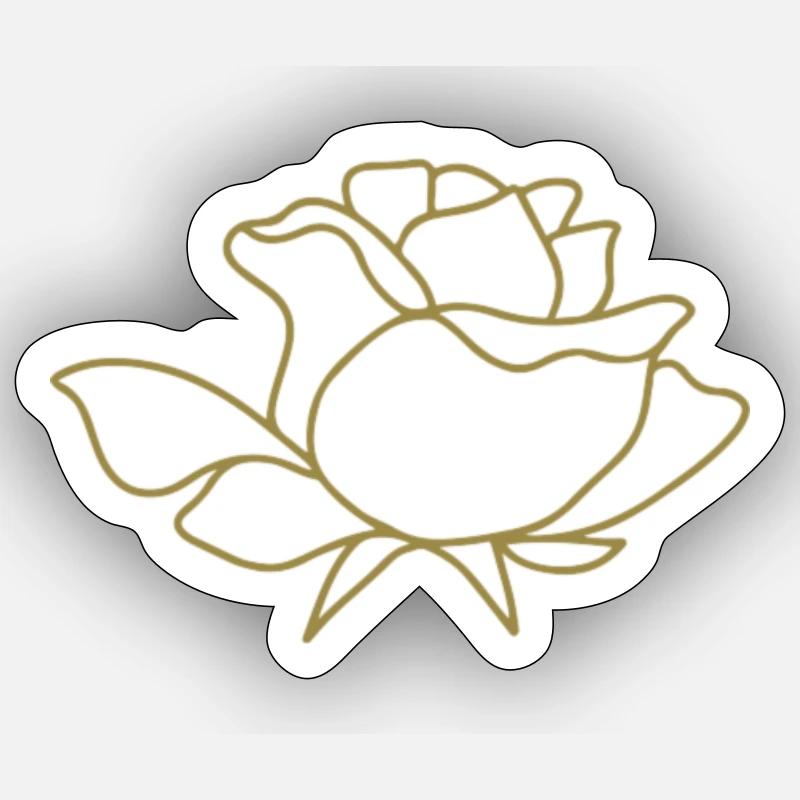 Fleur Sticker taille S (10 x 10 cm)