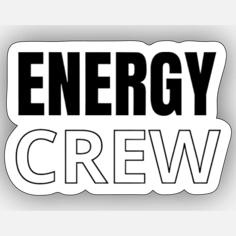 Logo der Energy Crew - Sticker Größe S (10 x 10 cm) - Mattweiß