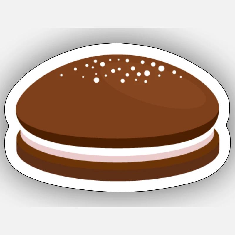 Cookie - brown cookie - Sticker size S (10 x 10 cm) - white matte