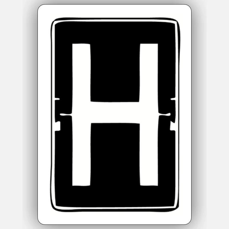 H Sticker taille S (10 x 10 cm)