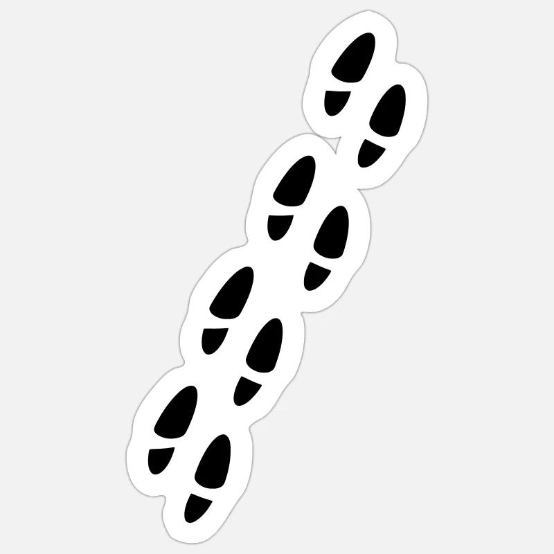 Impressions de chaussure - Sticker taille S (10 x 10 cm) - blanc mat
