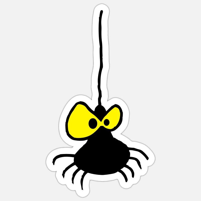 Grumpy Spider Zweifarbiges Design Sticker Größe S (10 x 10 cm)