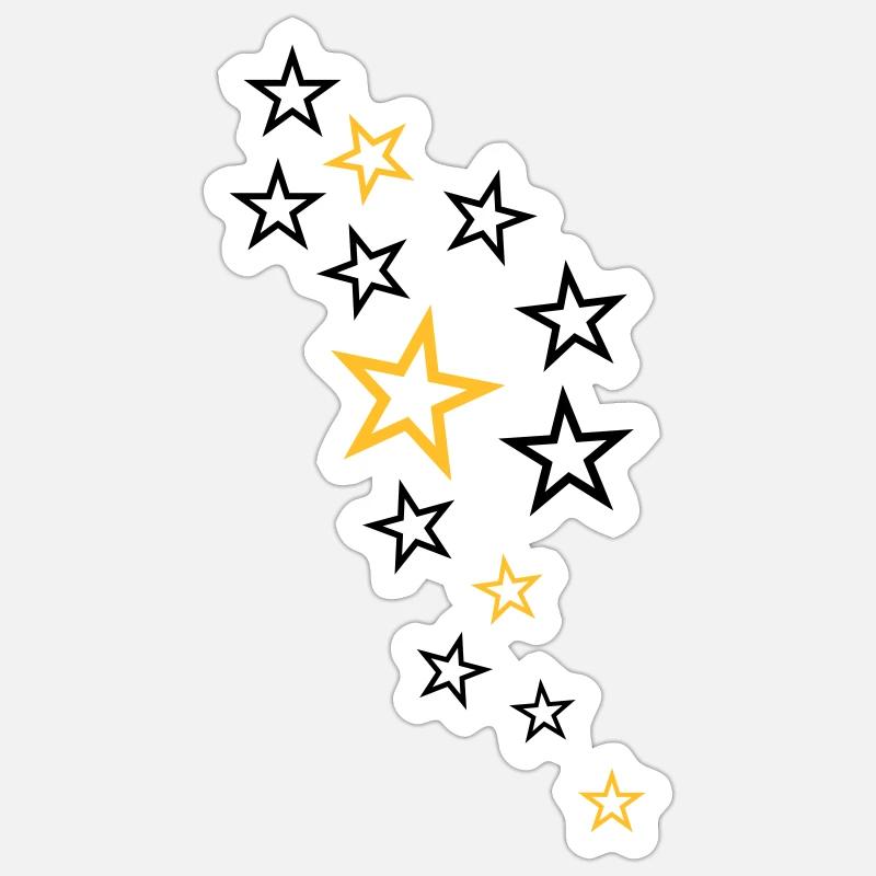 star - Sticker size S (10 x 10 cm) - white matte