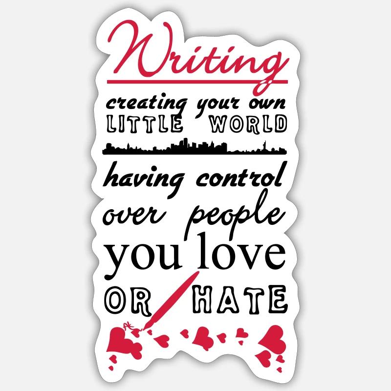 Writing Sticker size S (10 x 10 cm)