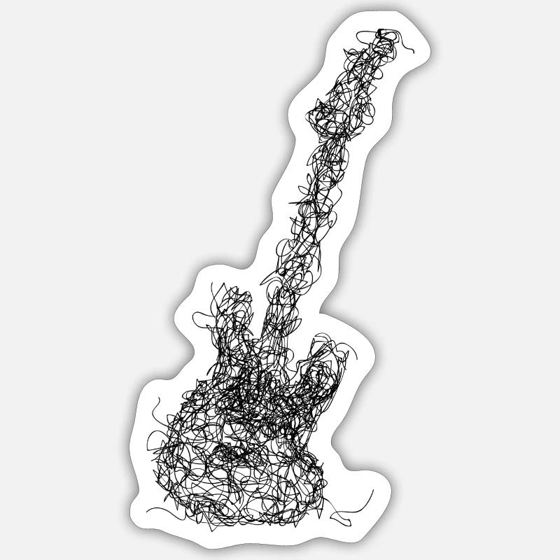 Lower Scribble - Sticker size S (10 x 10 cm) - white matte