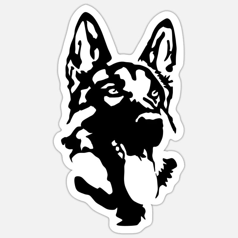 deutscher_schaeferhund - Sticker size S (10 x 10 cm) - white matte