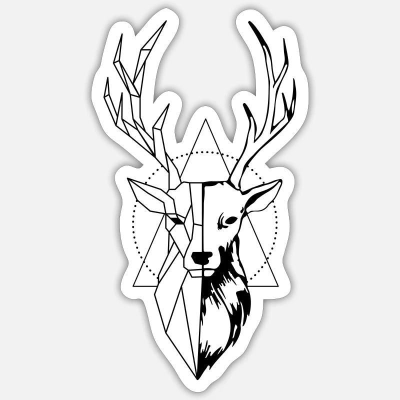 Hirsch Sticker Größe S (10 x 10 cm)