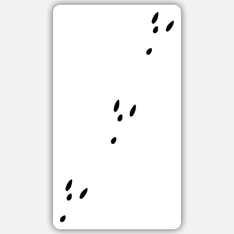 Lapin piste saut saut saut - Sticker taille S (10 x 10 cm) - blanc mat