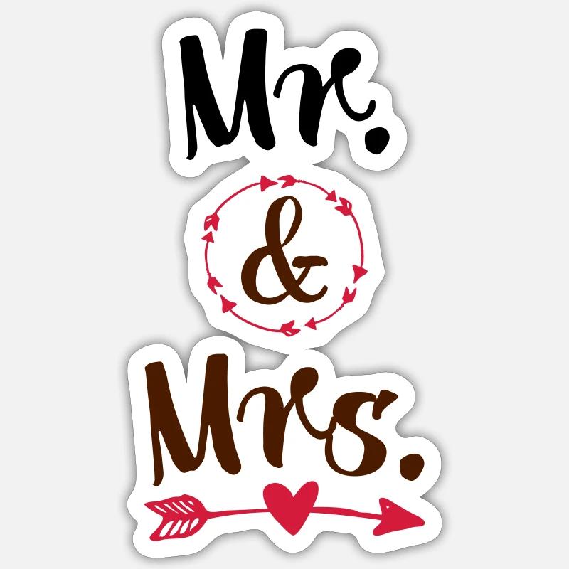 wedding - Sticker size S (10 x 10 cm) - white matte