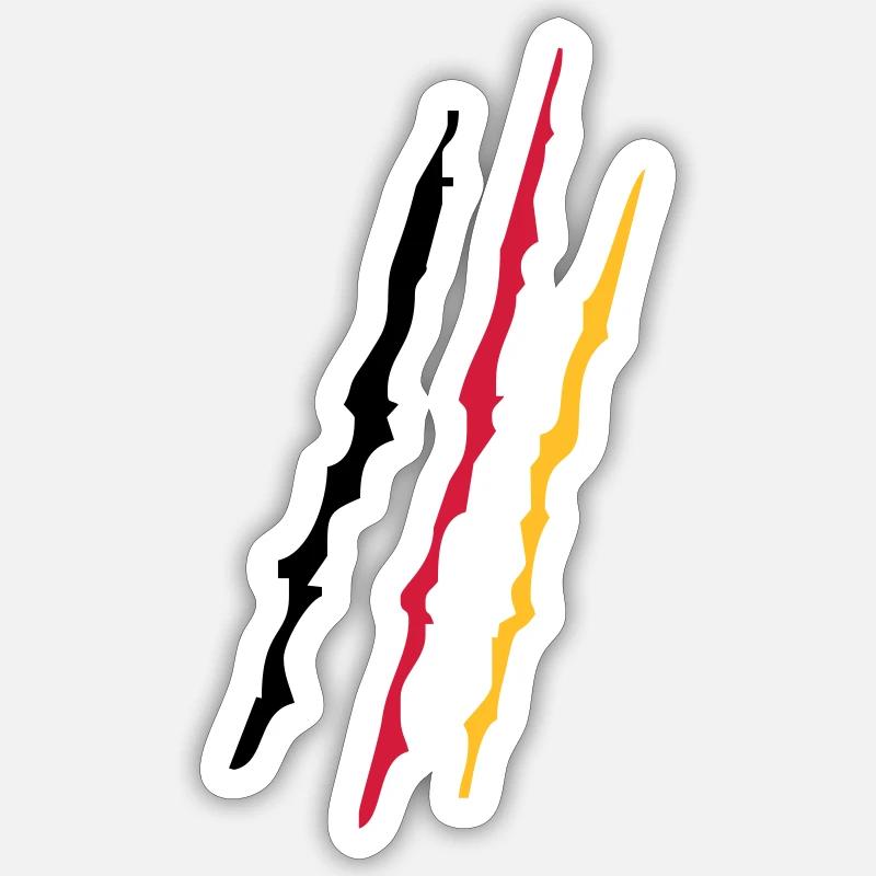 Deutschland - Sticker Größe S (10 x 10 cm) - Mattweiß