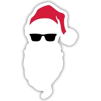 Santa Claus cool Santa Claus - Sticker size S (10 x 10 cm) - white matte - Front