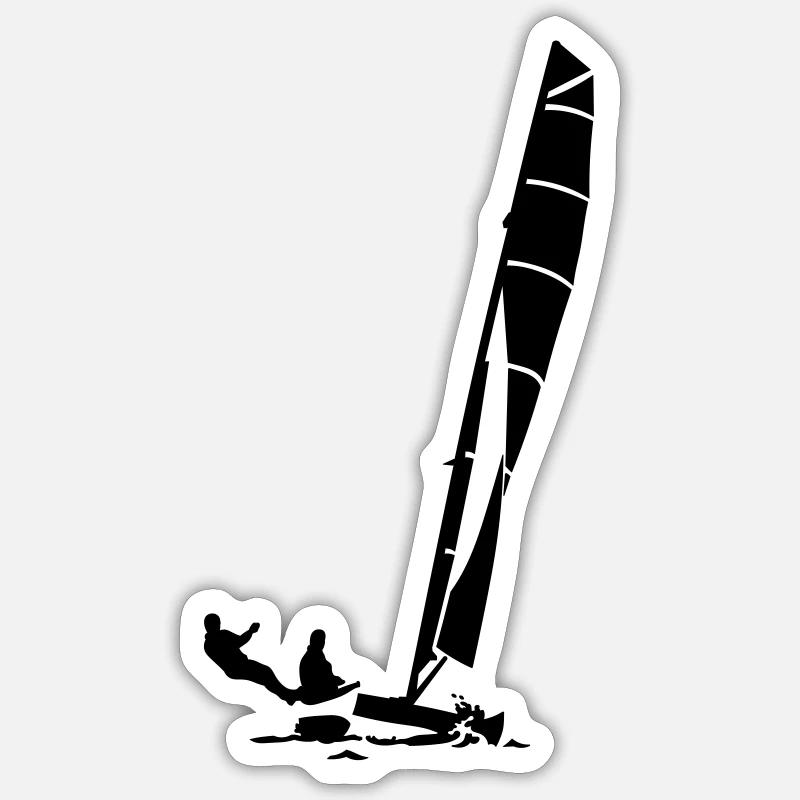 katamaran - Sticker size S (10 x 10 cm) - white matte