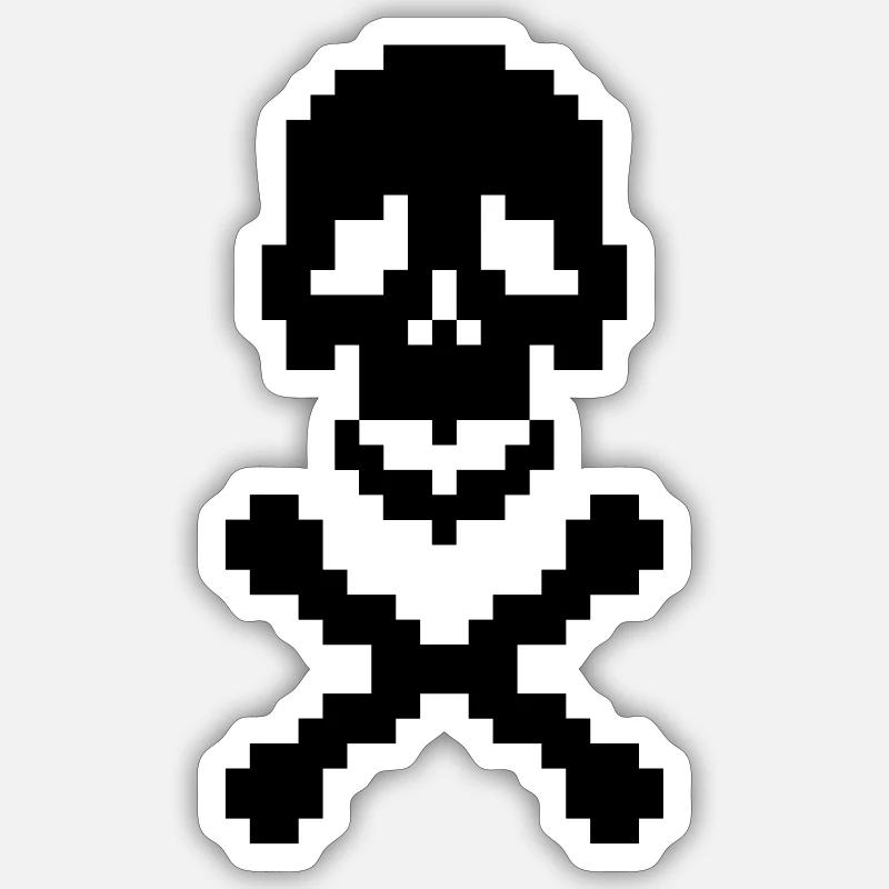 Pirate flag - Sticker size S (10 x 10 cm) - white matte