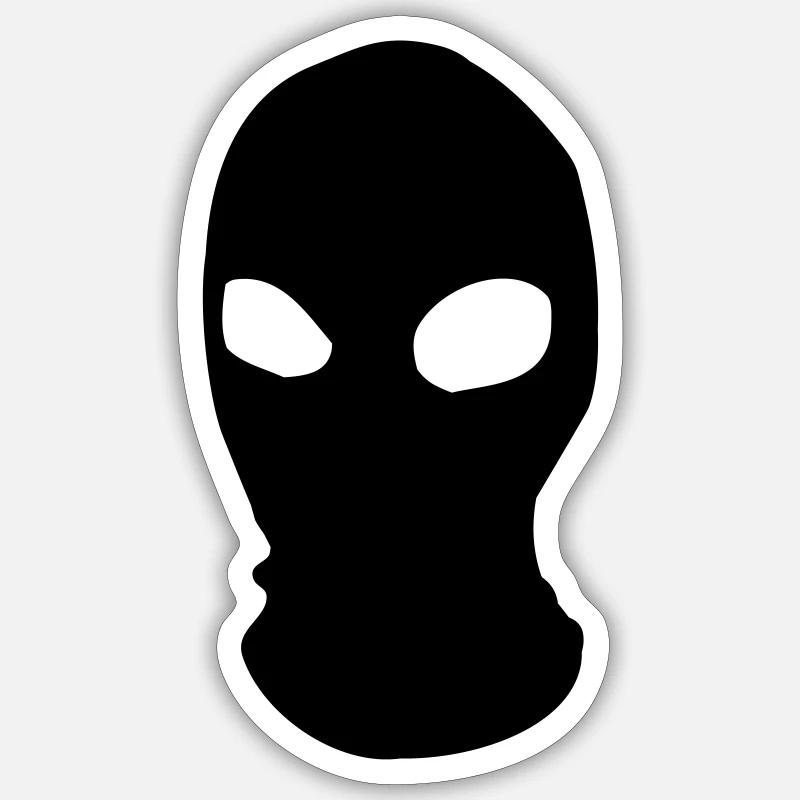 Face Mask - Sticker size S (10 x 10 cm) - white matte