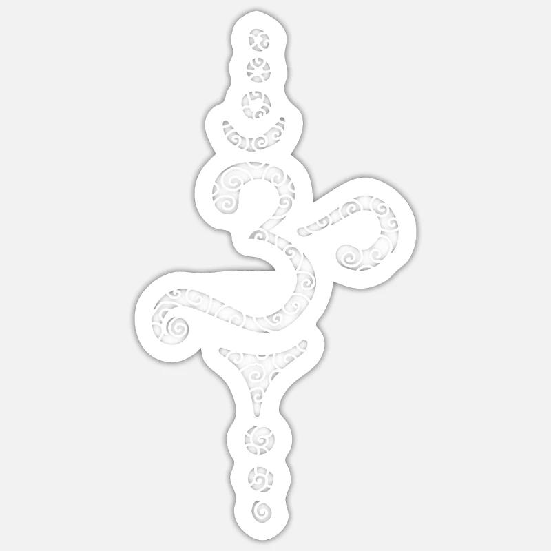 SYMBOLE DE L’OM - Sticker taille S (10 x 10 cm) - blanc mat