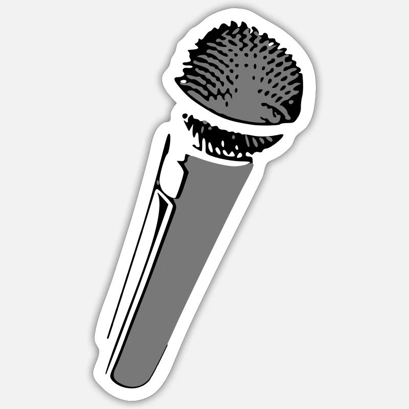 dessin micro - Sticker taille S (10 x 10 cm) - blanc mat
