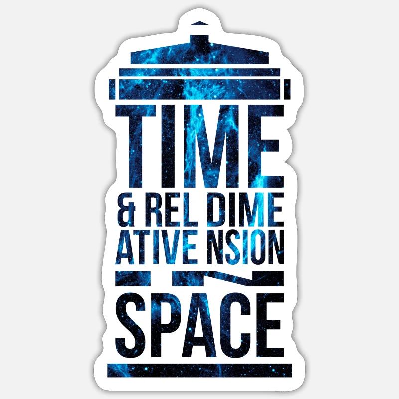 TARDIS - Sticker taille S (10 x 10 cm) - blanc mat