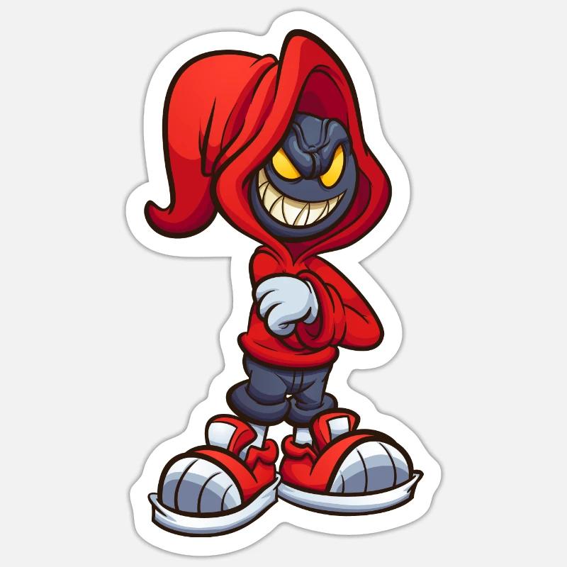Little Devil - Sticker taille S (10 x 10 cm) - blanc mat