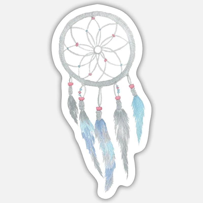 Dream catcher - Sticker Größe S (10 x 10 cm) - Mattweiß