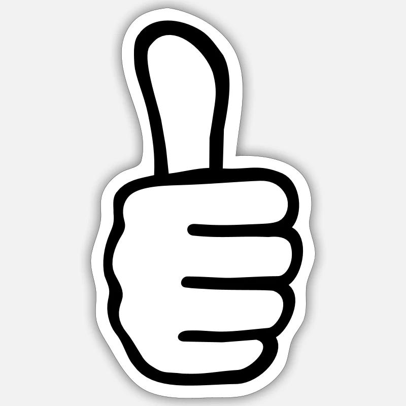 Thumbs - Sticker size S (10 x 10 cm) - white matte