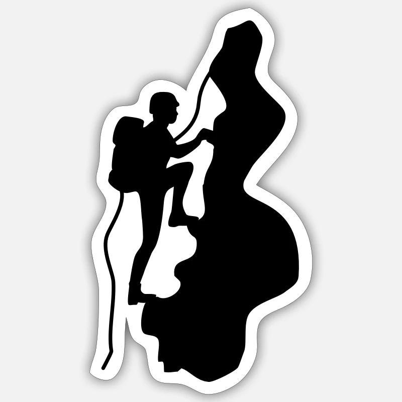 climbing - Sticker size S (10 x 10 cm) - white matte