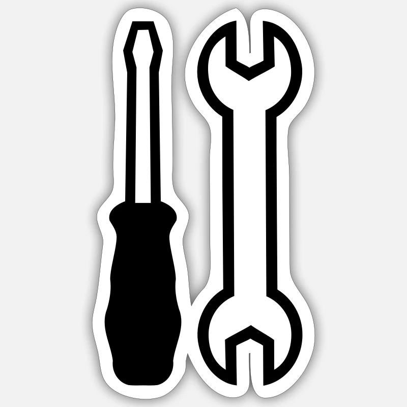 Outil - Sticker taille S (10 x 10 cm) - blanc mat