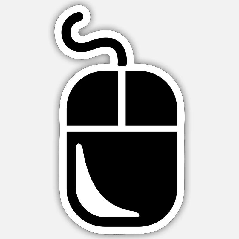 Ordinateur - Sticker taille S (10 x 10 cm) - blanc mat