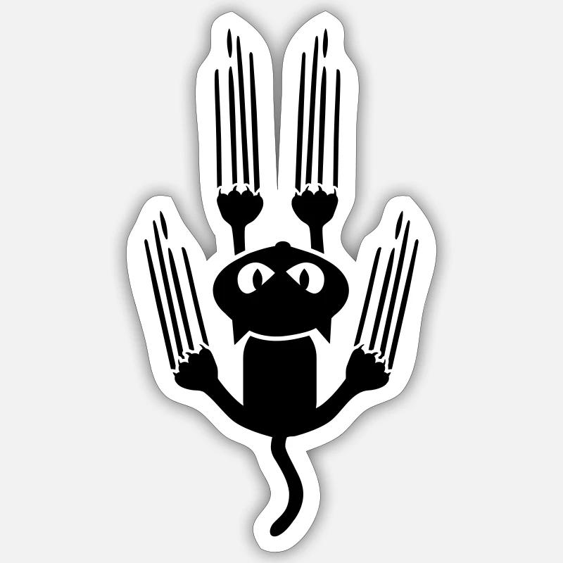 Cat - Sticker size S (10 x 10 cm) - white matte