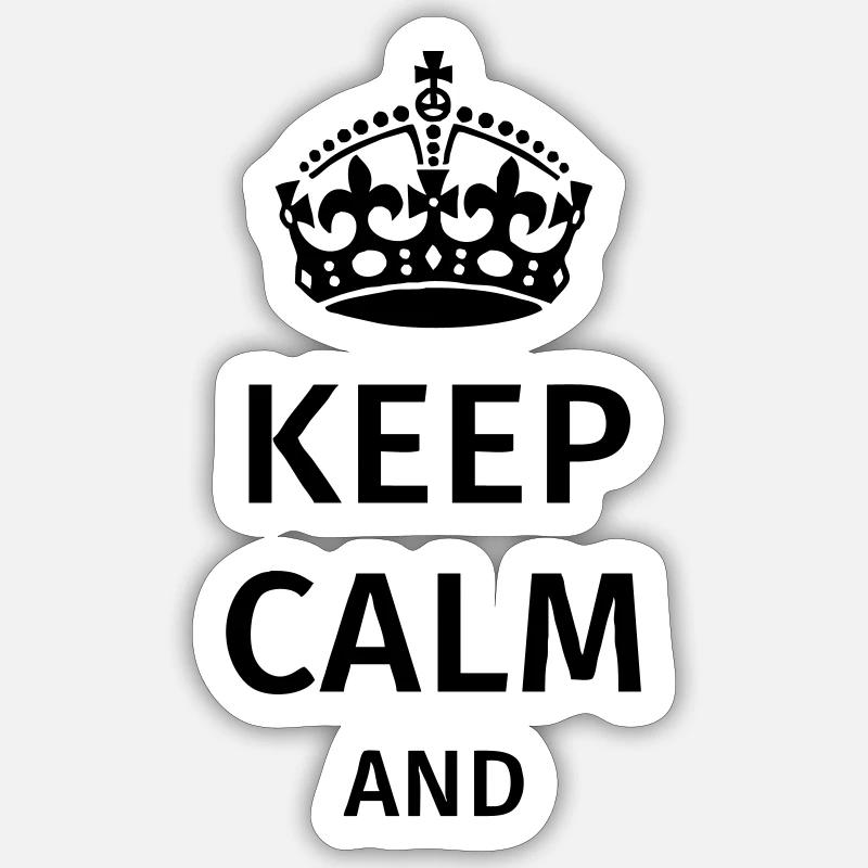 Keep Calm - Sticker taille S (10 x 10 cm) - blanc mat