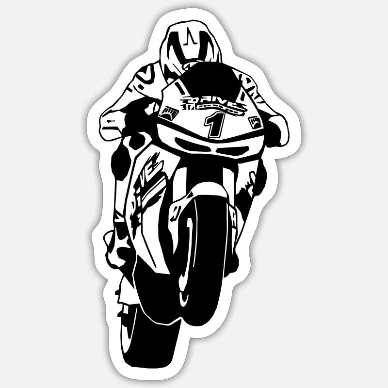 MotoGP - Sticker taille S (10 x 10 cm) - blanc mat